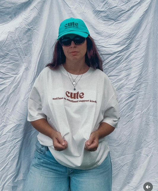 Emotional support kindle oversized tee