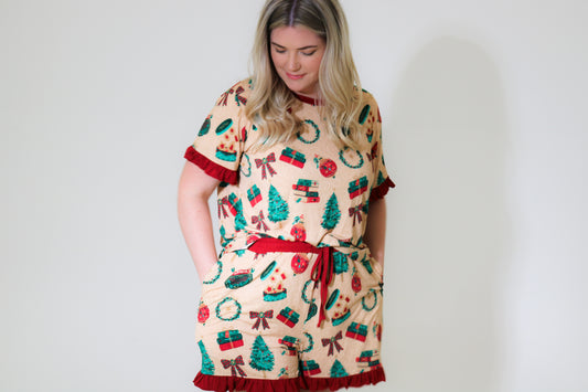 Vintage Christmas Bookish Pyjama Set